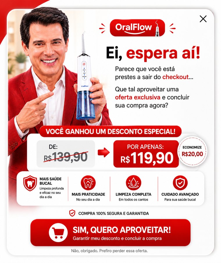 Espera! Ganhe um desconto especial e finalize por R$ 119,90